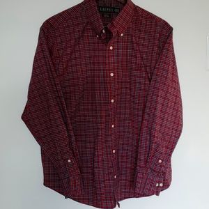 Lauren/Ralph Lauren plaid men's button-down down dress shirt L